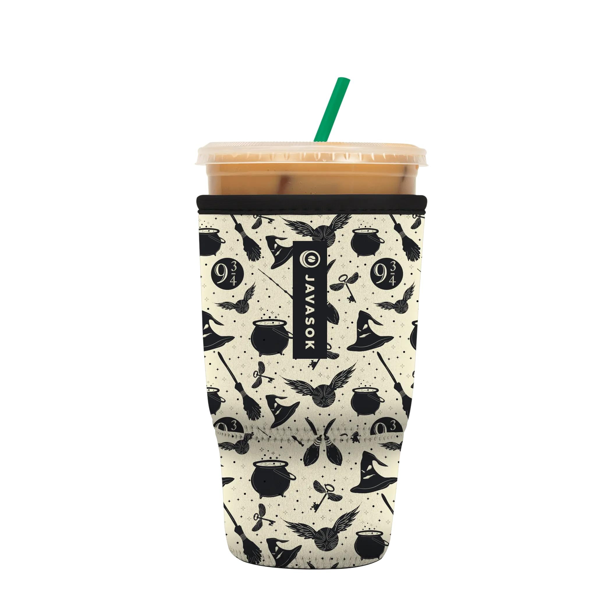 Sok It JavaSok Iced Coffee &amp; Cold Soda Insulated Neoprene Cup Sleeve (Wizard's Walk, XLarge: 38-42oz)