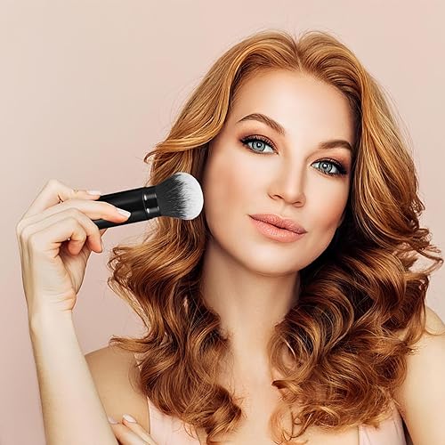 Miniatura 8 de DOITOOL Paquete de 2 brochas de maquillaje retráctiles, cepillo de viaje para rubor facial, cepillo portátil para base de polvo con cubierta para