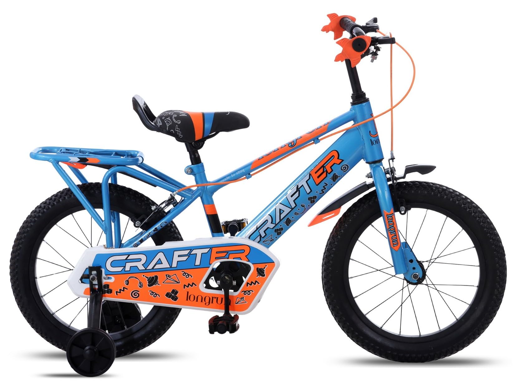 longrun 16 Inch Cycle for Kid | Bicycle for Kids with Training Wheels | Just Plug and Play | Easy 4 Steps Installation, 95% Fitted | Kids Cycle for 4 to 6 Years Boys and Girls-image-31