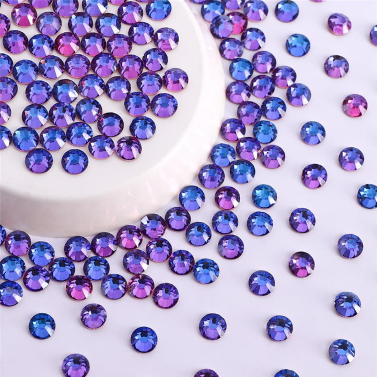 Stelle Glitterate Viola Serie Viola Strass Flatback In Vetro SS3 SS30
