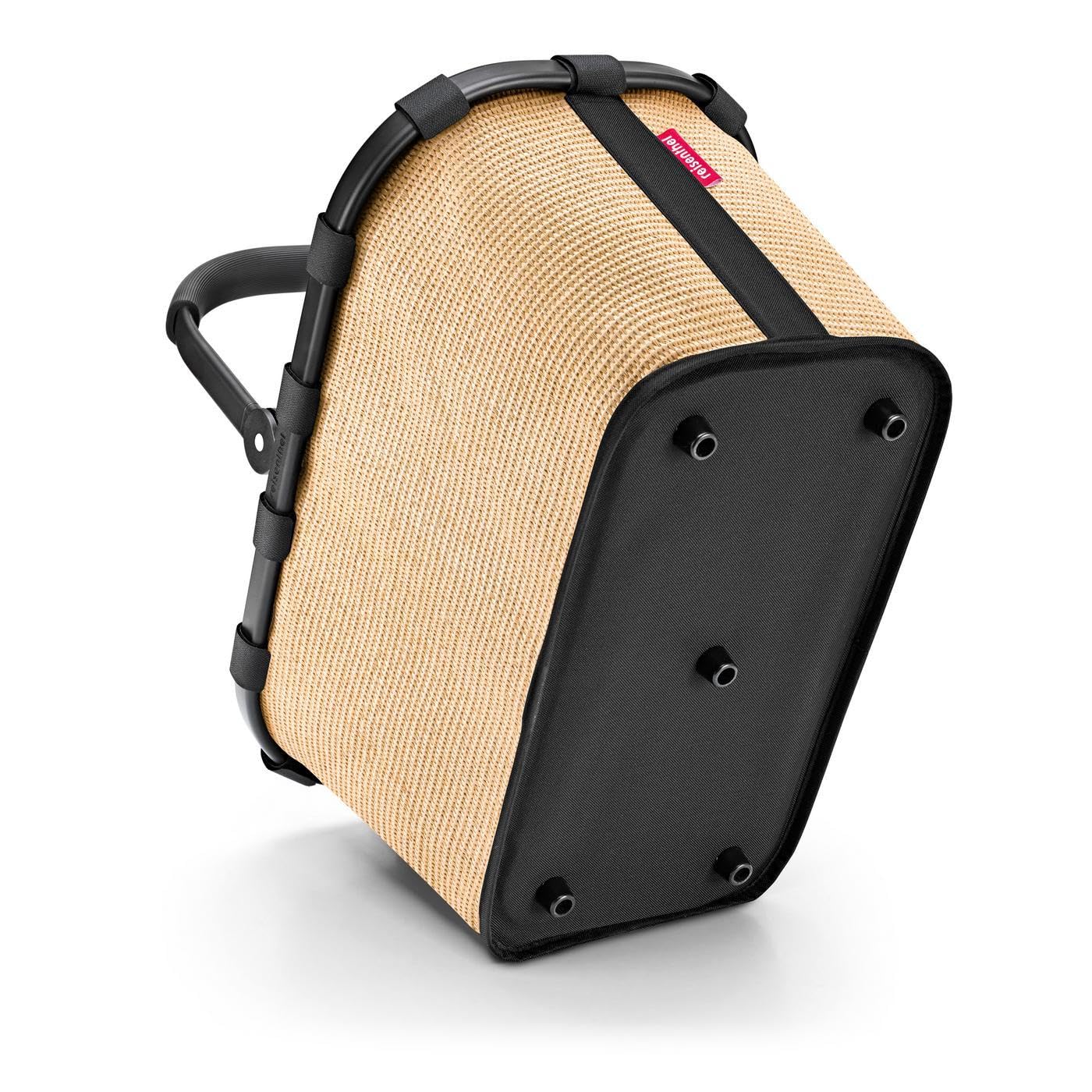 reisenthel carrybag frame raffia black – Stabiler Einkaufskorb mit viel Stauraum und praktischer Innentasche – Elegantes und wasserabweisendes Design – Bild 4