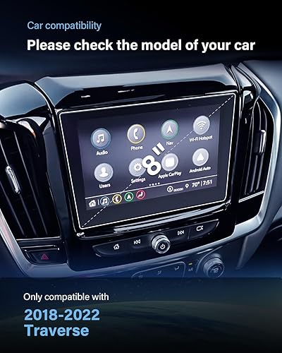 Vista 134 de 1 protector de pantalla de cristal templado brillante de 13.4 pulgadas para Silverado & Sierra 2500HD 3500HD 2022~2026 (sin botones en la pantalla)