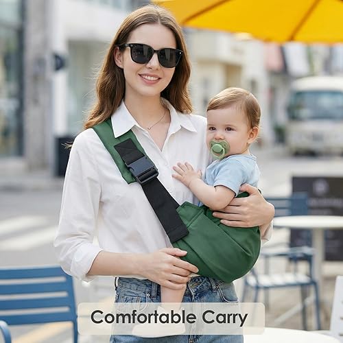 Miniatura 7 de Portabebés para niños pequeños, ligero para recién nacido, ajustable para niños pequeños, con capacidad para transportar de 7 a 40 libras, color