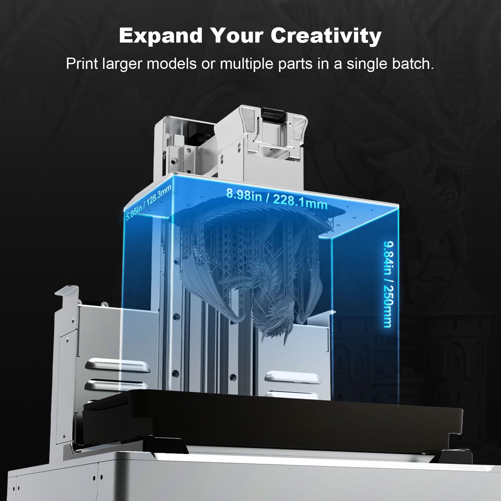 MateForm Air 4 - Stampante 3D in resina, stampante LCD ad altissima precisione con risoluzione di 14,85 μm, stampante MSLA di grado industriale con riscaldamento e filtro dell'aria, grande