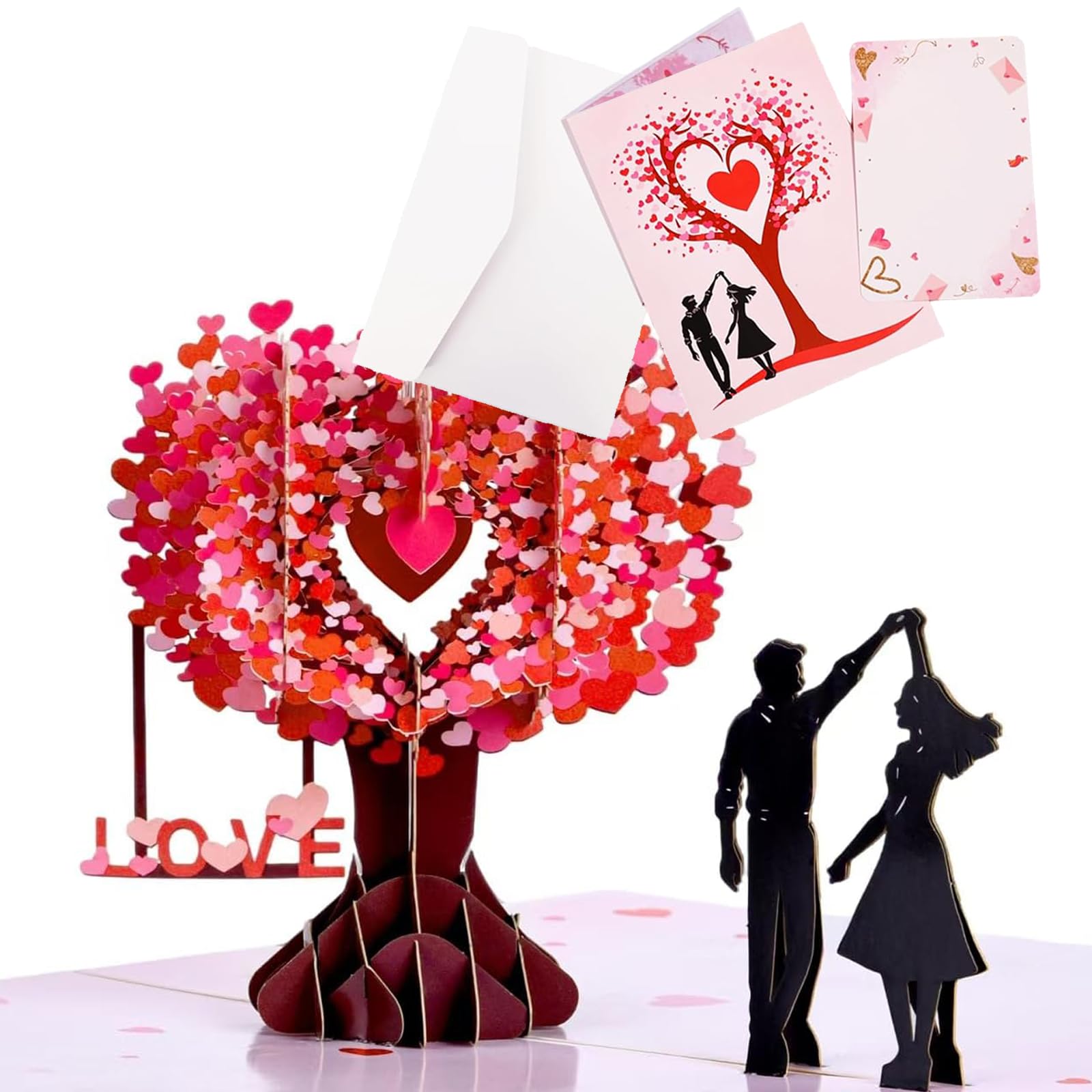 Biglietto D'Auguri Romantico San Valentino | Con Busta E Adesivo | Interno Bianco Per Messaggio Personale