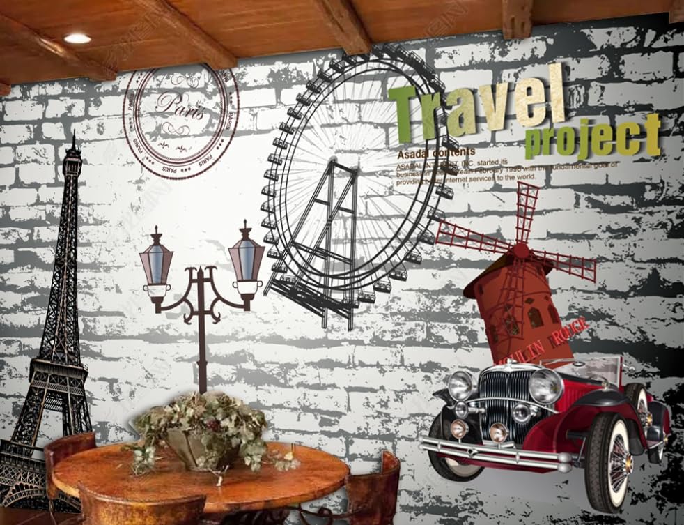 Papier peint intissé café vintage panoramique pour un restaurant accueillant