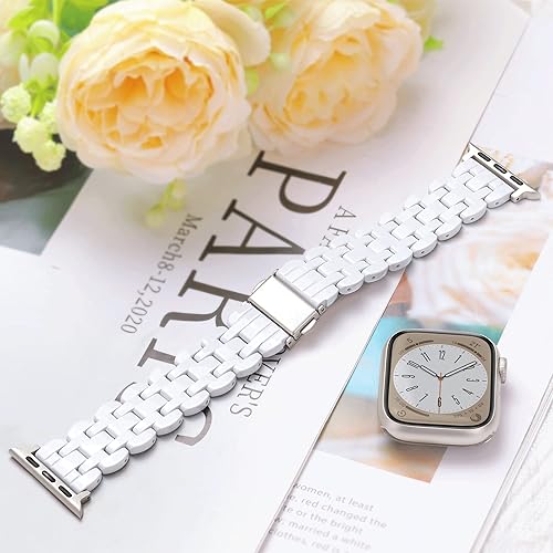 Miniatura 54 de Lightweight Resin Band For Apple Watch Series 11 10 SE 9 8 7 6 5 4 3 2 1 Ultra 3 2, Fashion Adjustable Replacement Strap for iWatch Bands 38mm 40mm