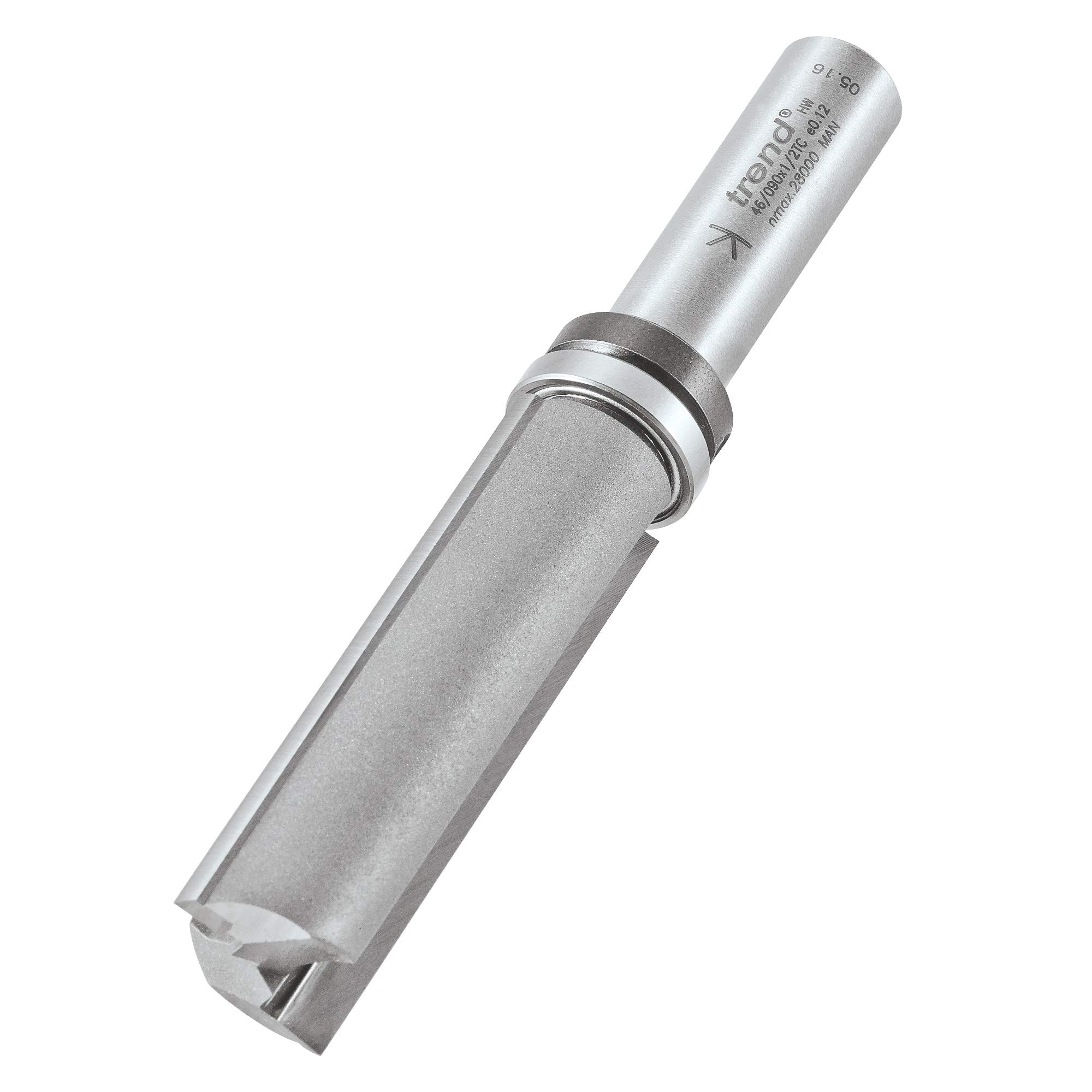 Trend Professional Bearing Guided Profiler Cutter, 1/2 Inch Shank, 19.05mm Diameter, 63mm Cut Length, Tungsten Carbide Tipped, 46/090X1/2TC