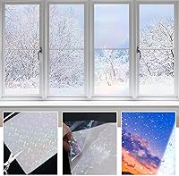 Vista 2 de 24 Sheets Holographic Sticker Paper Clear Holographic Laminate A4 Transparent Vinyl Self-Adhesive Waterproof Iridescent Paper Glitter Window Film