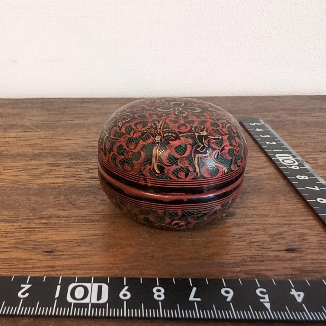 フォロー割・新品】 切立香合 井桁に橘 内金 木製 朱塗り 2.8寸 日蓮宗