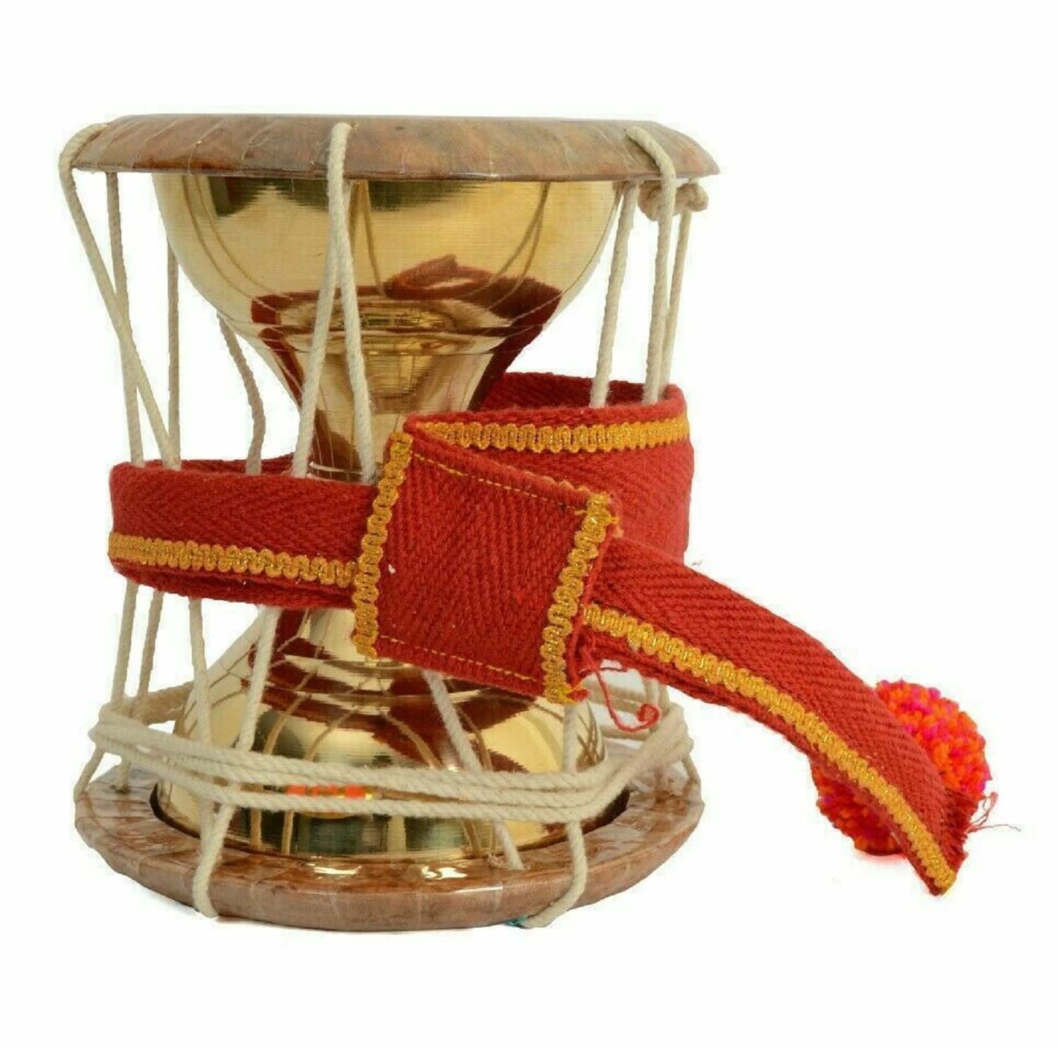 Brass Material Udukai South Indian Style Drum Folk Musical Instruments Udukkai PM00109 Brass udukkai