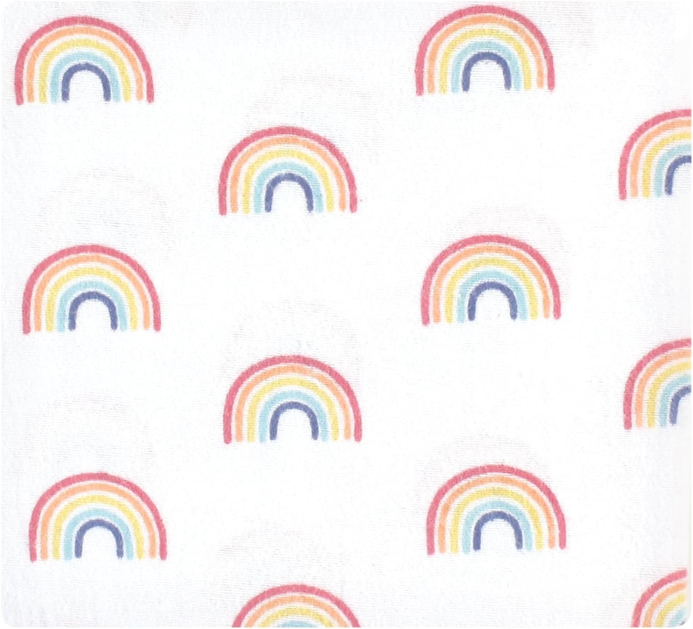 Hudson Baby Unisex Baby Cotton Poly Flannel Receiving Blankets, Creative Rainbow, One Size image 3