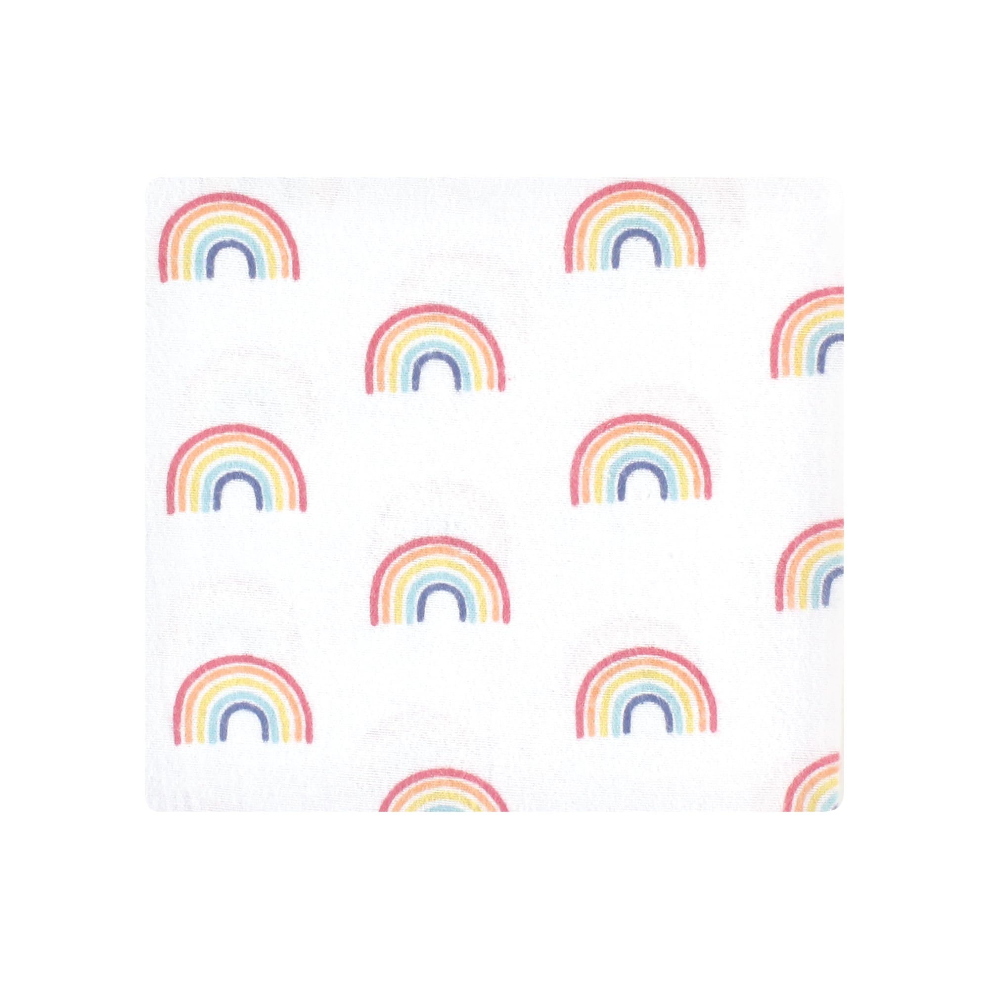 Hudson Baby Unisex Baby Cotton Flannel Receiving Blankets, Creative Rainbow, One Size