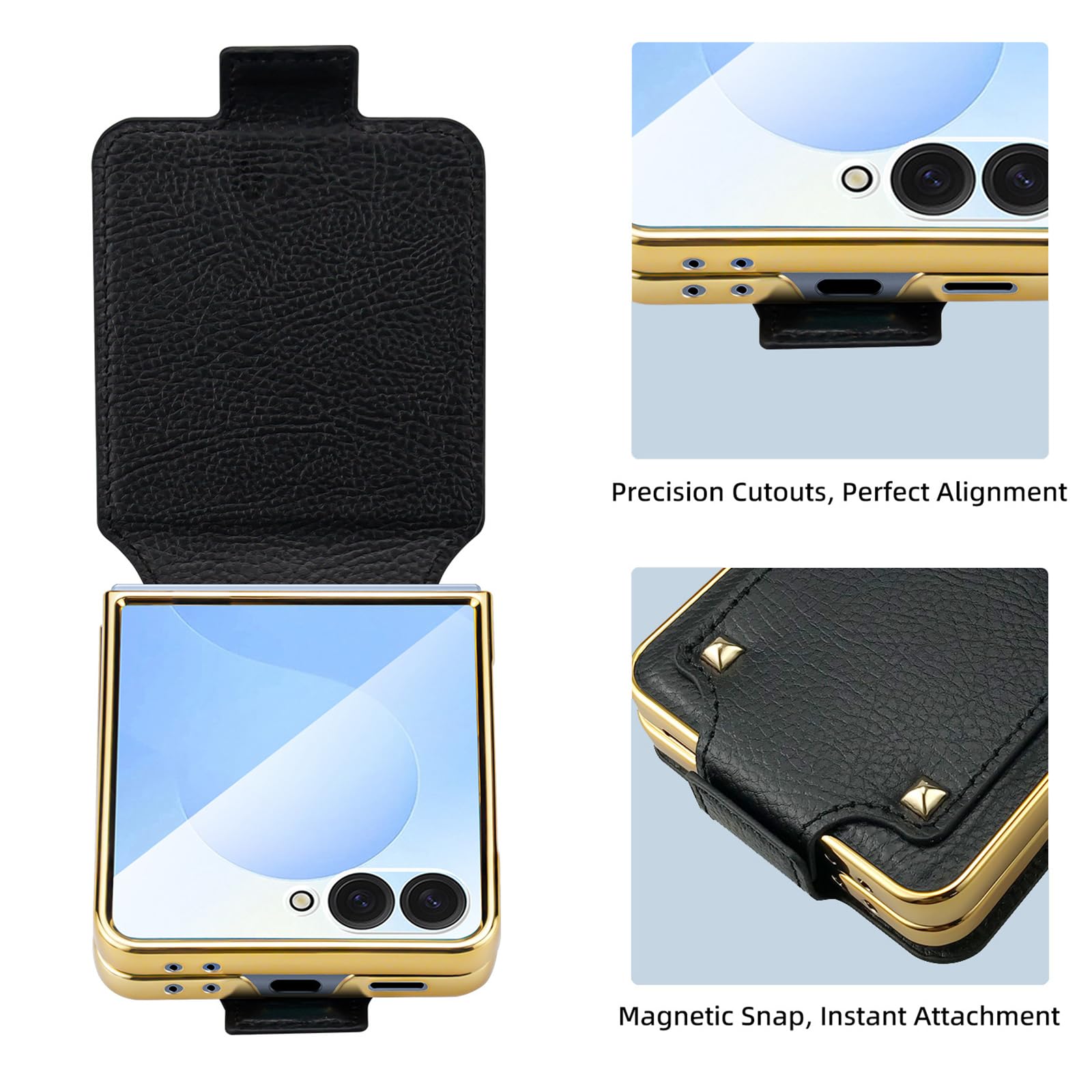 Galwaniczne etui do Samsung Galaxy Z Flip 8, cienkie, luksusowe, stylowe