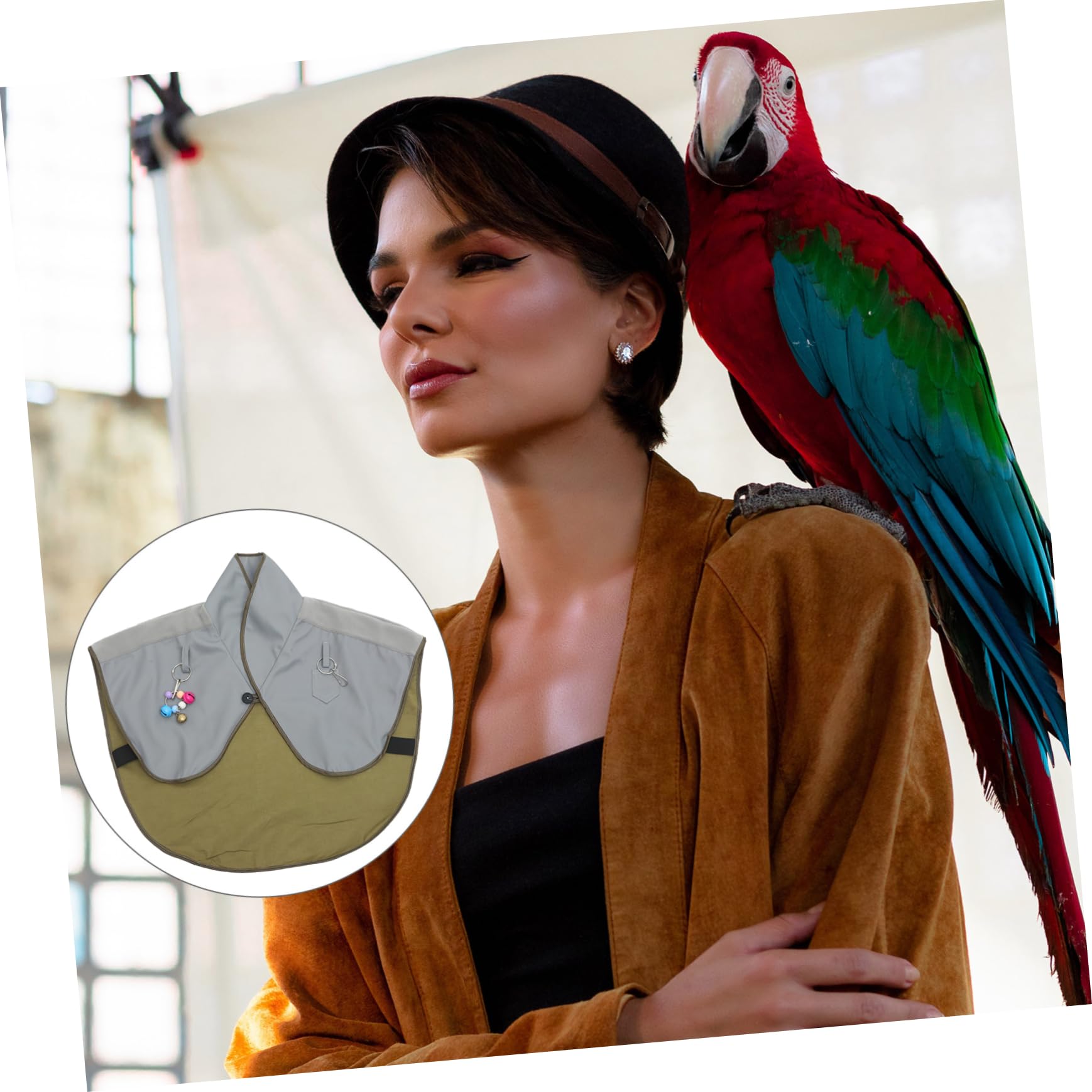 Abaodam Bird Shoulder Protector Pad Reusable Pet Diaper Shawl for Parrots Scratch Design Easy to Wear Stylish Cape for Bird Training and Care