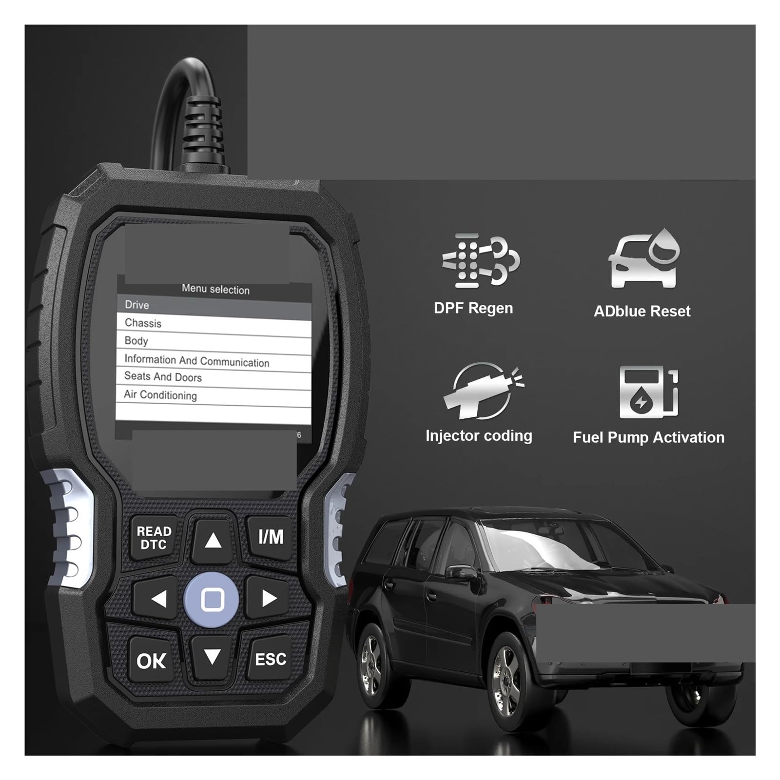 Skaner samochodowy OBD2 Smart All System ABS SRS Reset oleju Narzędzie diagnostyczne samochodów z silnikiem Diesla