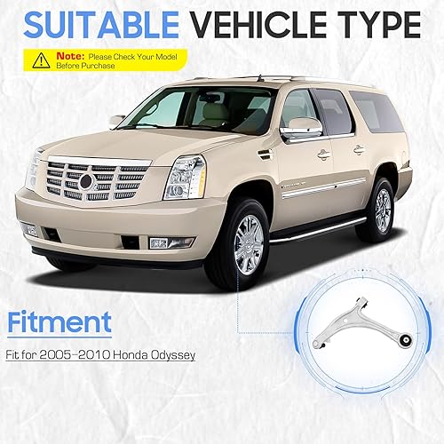 Miniatura 2 de Brazos de control delanteros inferiores y rótulas, varillas de acoplamiento interiores y exteriores de repuesto para Honda Odyssey 2005-2010 (8