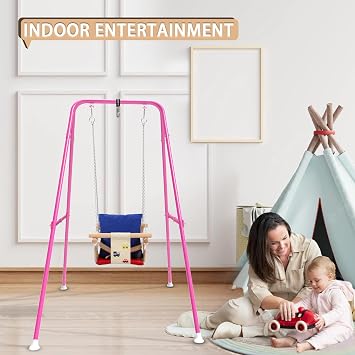 Swing Stand for Kids, A-Frame Foldable Metal Frame