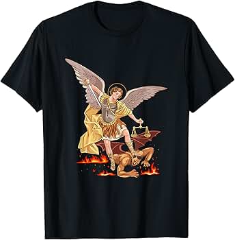 トップス 22ss SAINT MICHAEL SWT SH/ANTMY OF ANGEL Amazon.com: Saint Michael the Archangel T-Shirt : Clothing