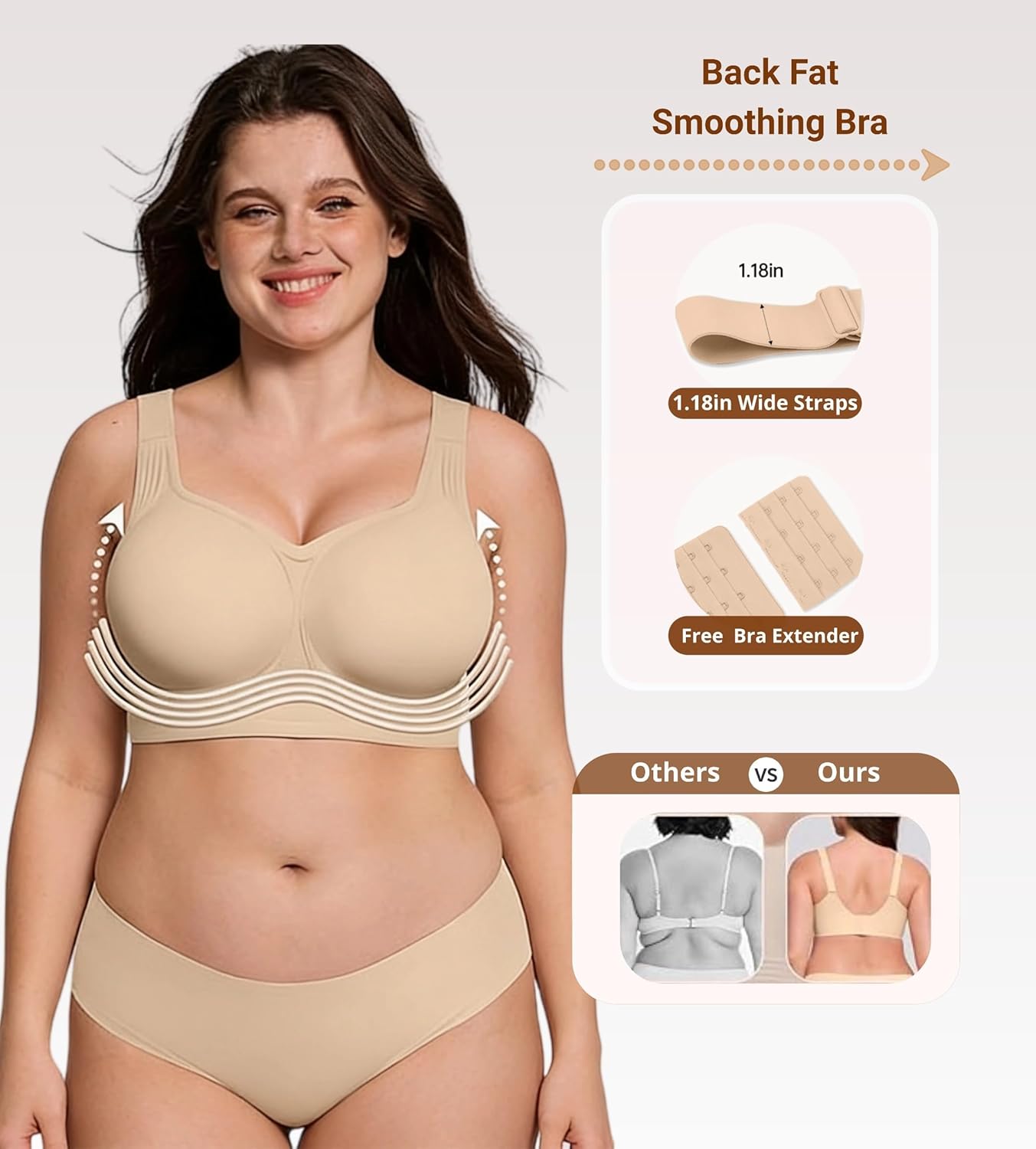 2026 Jelly Seamless Wireless Plus Size Bras No Underwire Supportive Full Coverage Comfortable Everyday Bra for Older Women - Image 5