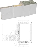 Vista 4 de SARTODOORS Puerta francesa maciza de 18 x 80 pulgadas Lucia 2661 blanco mate Marco de panel regular individual manija Puertas resistentes