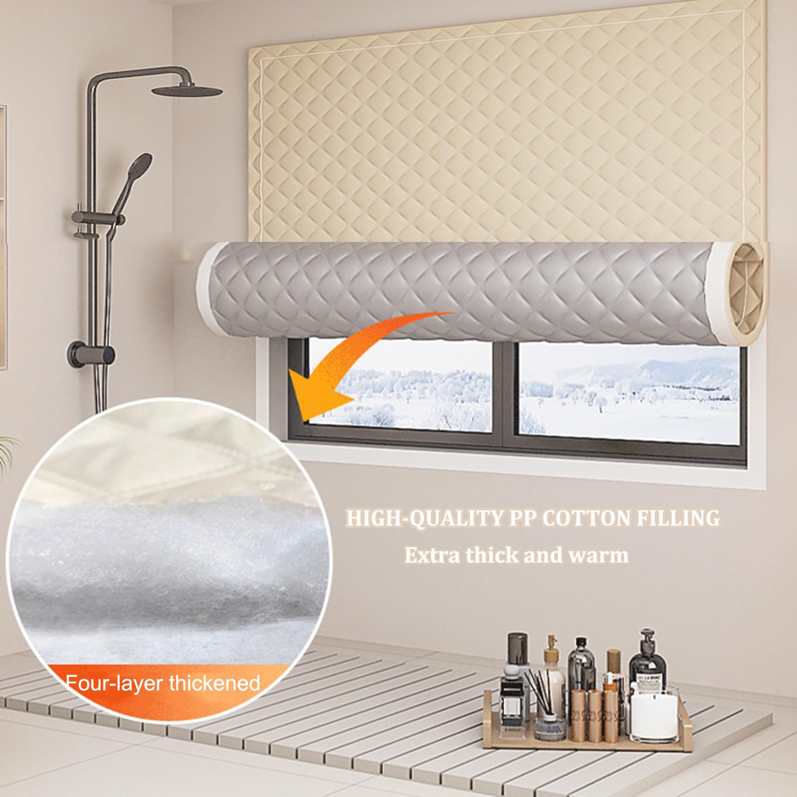 Generico Aislamiento De Ventanas a Medida,Película Térmica Gruesa para Ventanas contra El Frío,Kit De Sellado De Ventanas,Protección contra Corrientes De Aire Y Humedad, Paraapartamento