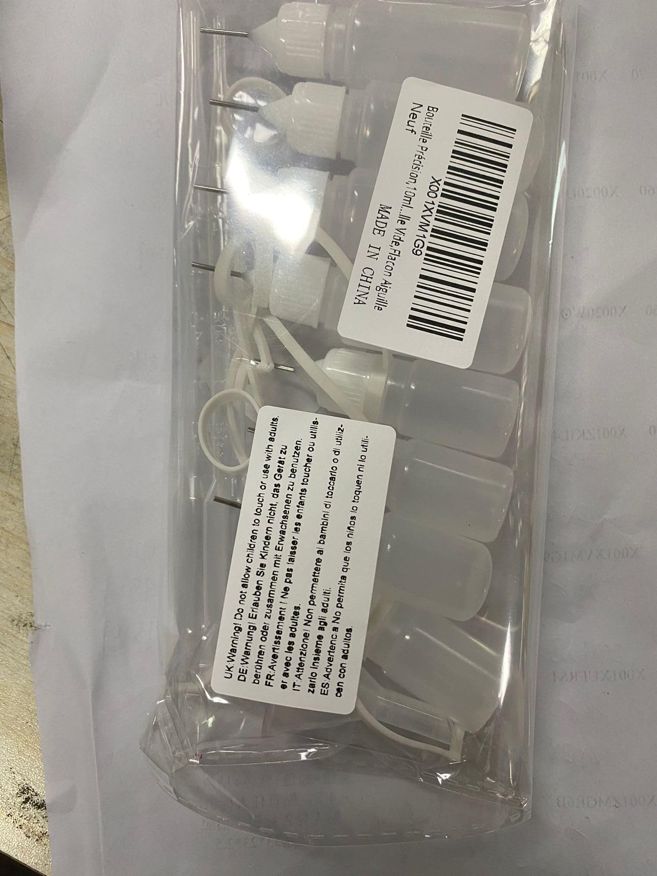 Aplicador de Pegamento Aplicador de Precisión, 10ml Aplicador de Botella de Pegamento, 8 Piezas Botellas de Agujas con 2 Embudos Y 2 Puntas de Aguja de Pipeta, Botella de Pegamento de Plástico