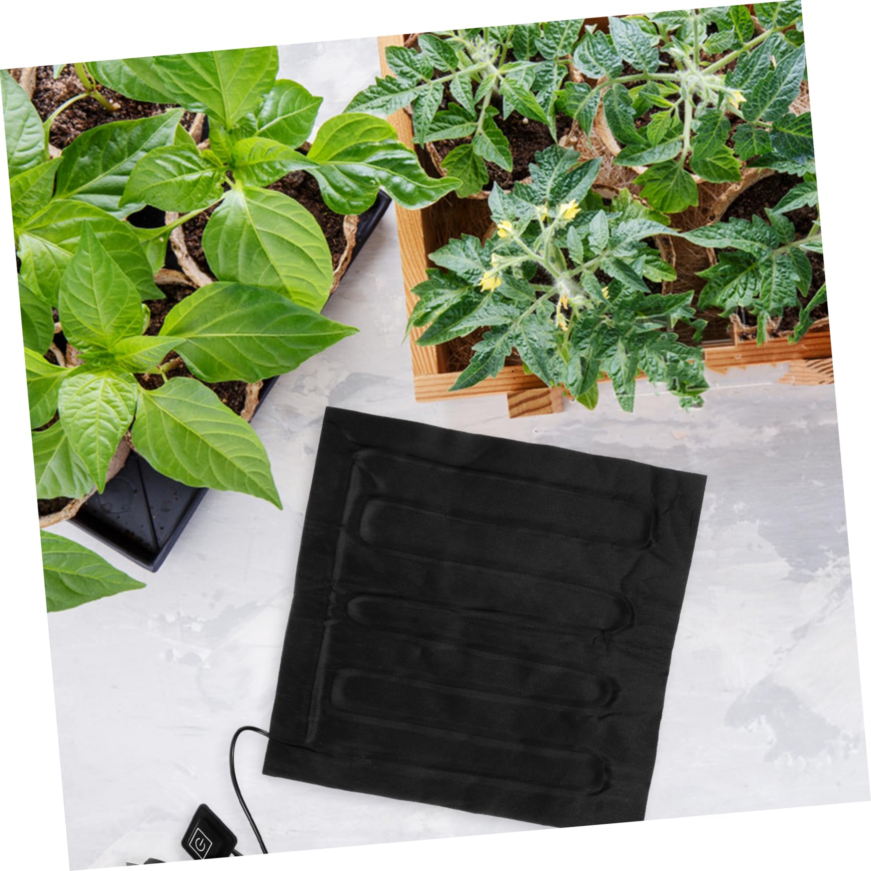 POPETPOP 5 Pz Tappetino Riscaldante Per Piantine Tappetino Riscaldante Per Piante Termoforo Fai Da Te Termoforo Per Piante Pianta Più Calda Riscaldatore Dell'impianto Più Caldo Stoffa Black