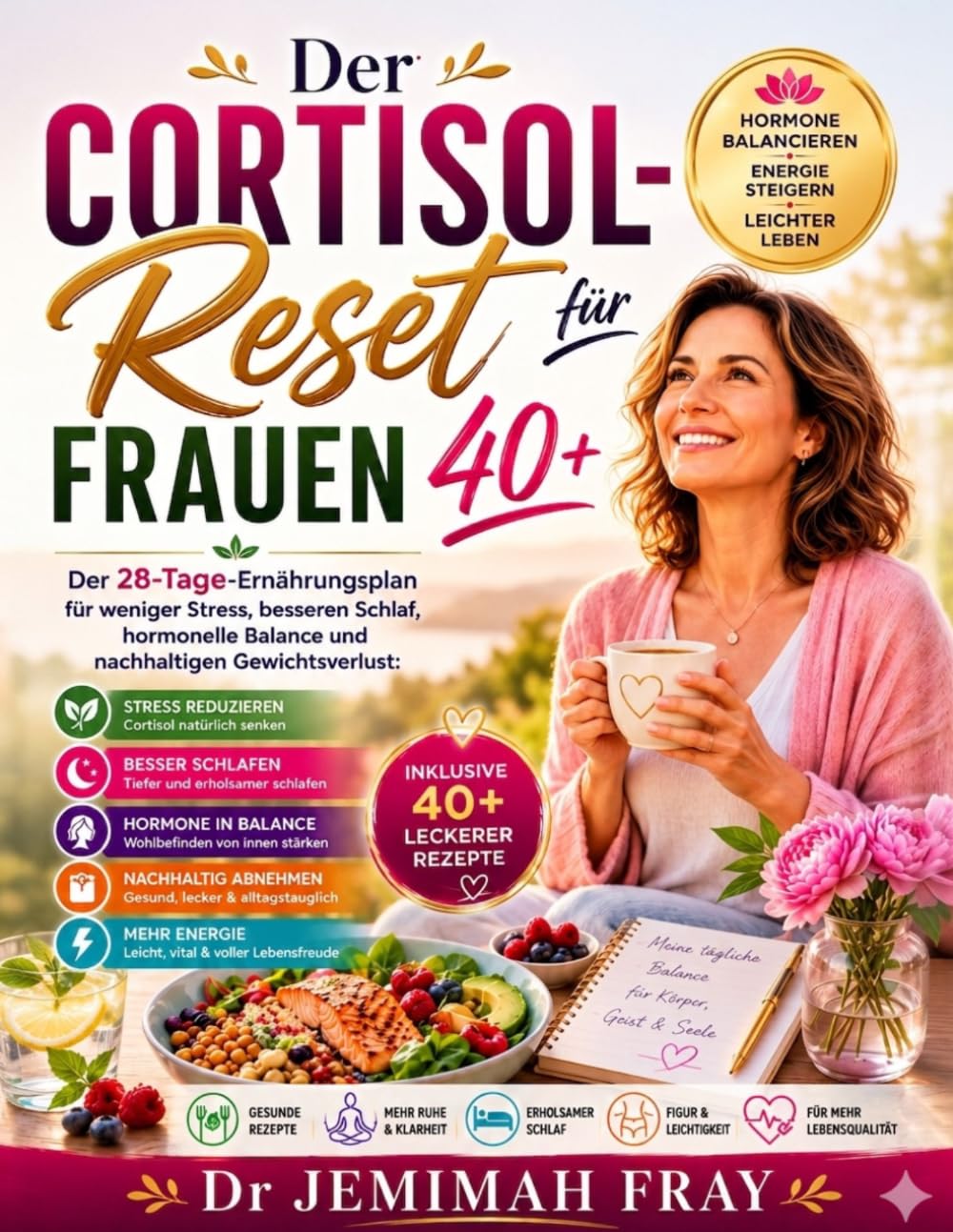 Der Cortisol-Reset für Frauen 40+: Der 28-Tage-Ernährungsplan für weniger Stress, besseren Schlaf, hormonelle Balance und nachhaltigen Gewichtsverlust