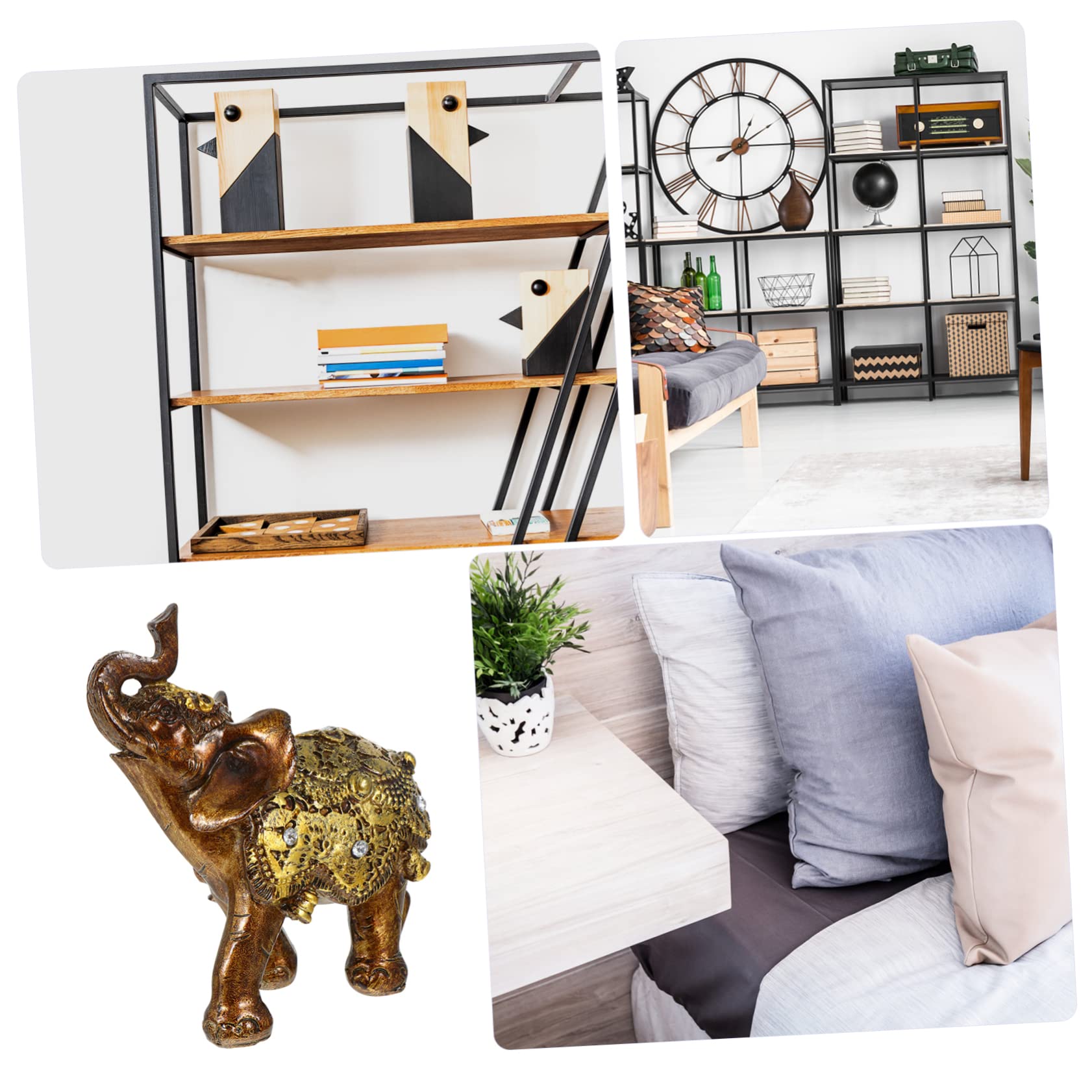 ABOOFAN 2 Pz ornamenti di elefanti decorazione scrivania bedroom decoration statuetta di elefante arredamento antico elefante decorazioni casa ornamento figurina feng shui Home decor