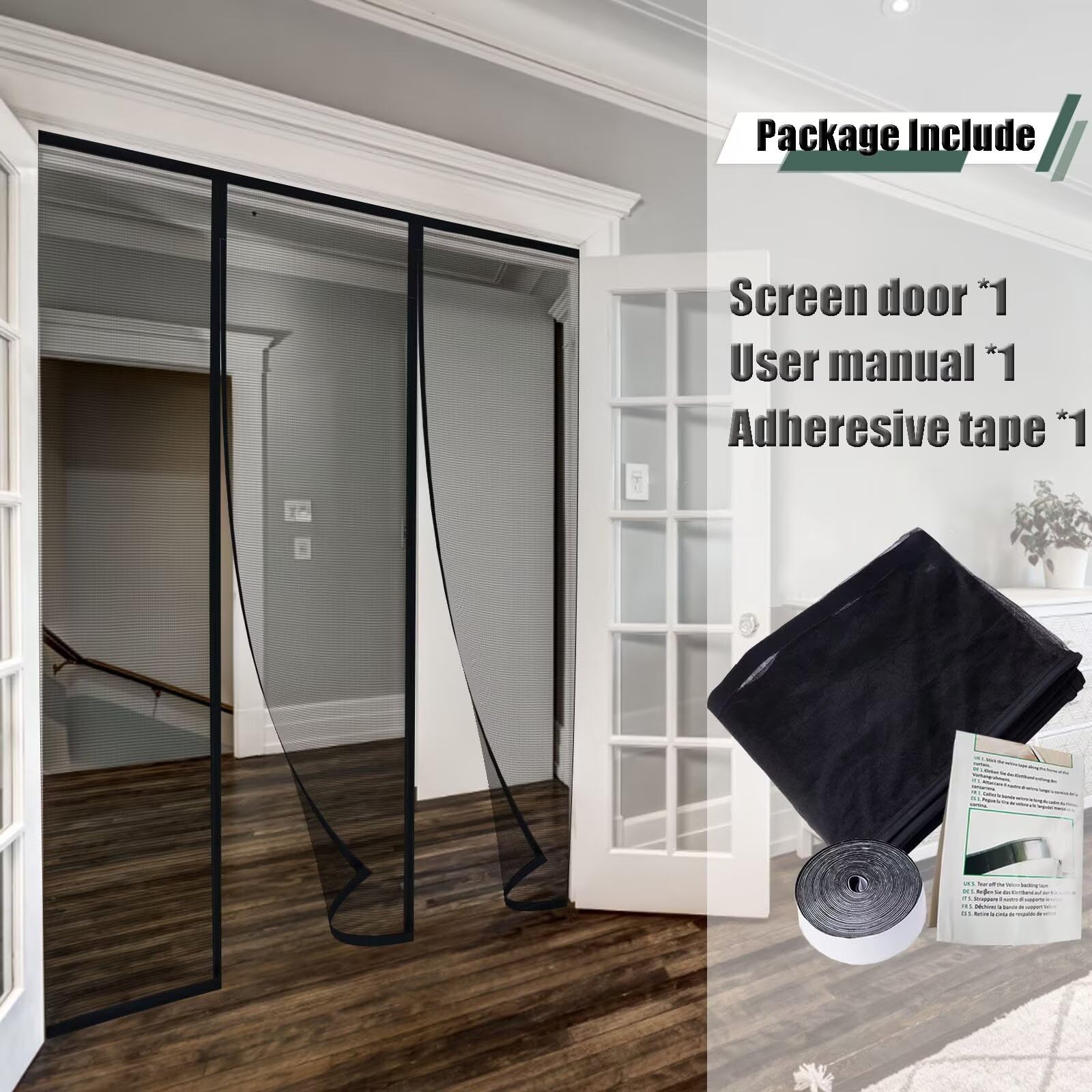 KZhanmy Magnet Fly Screen Door Insect Protection, Magnetic Mosquito Net,Automatic Closed Anti-Mosquito Curtain for Balcony and Patio Door-Brown-A