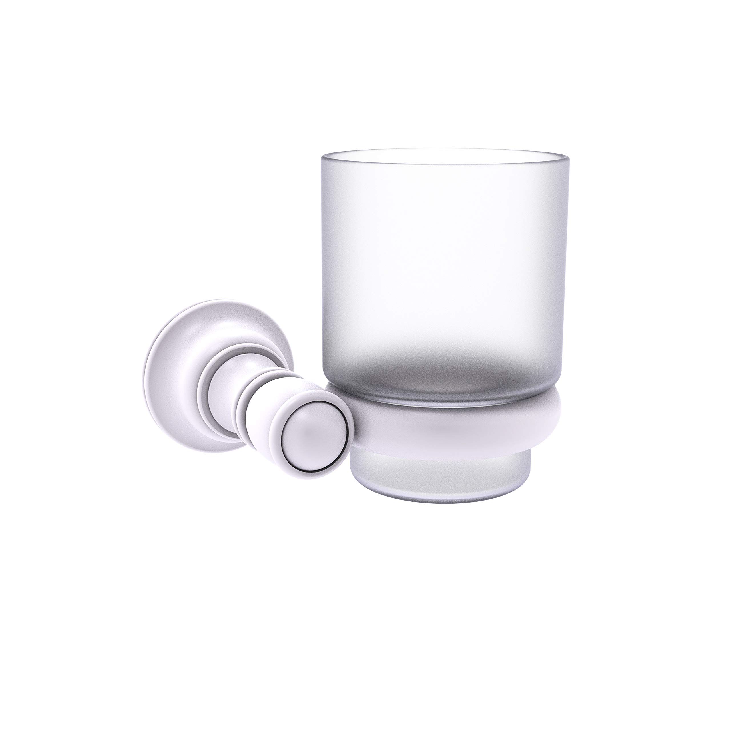 Allied Precision Industries Carolina Collection Wall Mounted Tumbler Holder Zahnputzbecher, Messing, matt weiß