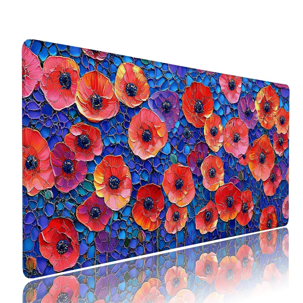 Podkładka pod mysz XXL abstrakcyjna podkładka pod mysz biurowa akcesoria do klawiatury podkładka pod mysz kwiat rozszerzony duży dywan do gier 1000 x 500 x 3 mm ochrona na biurko gumowa podstawa