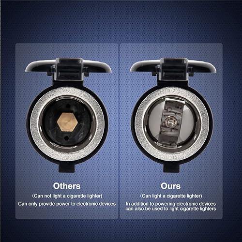 Miniatura 6 de CNAODUN Enchufe de encendedor de cigarrillos CC 12 V24 V toma de corriente de repuesto auxiliar con cubierta de arnés de cableado para automóvil,