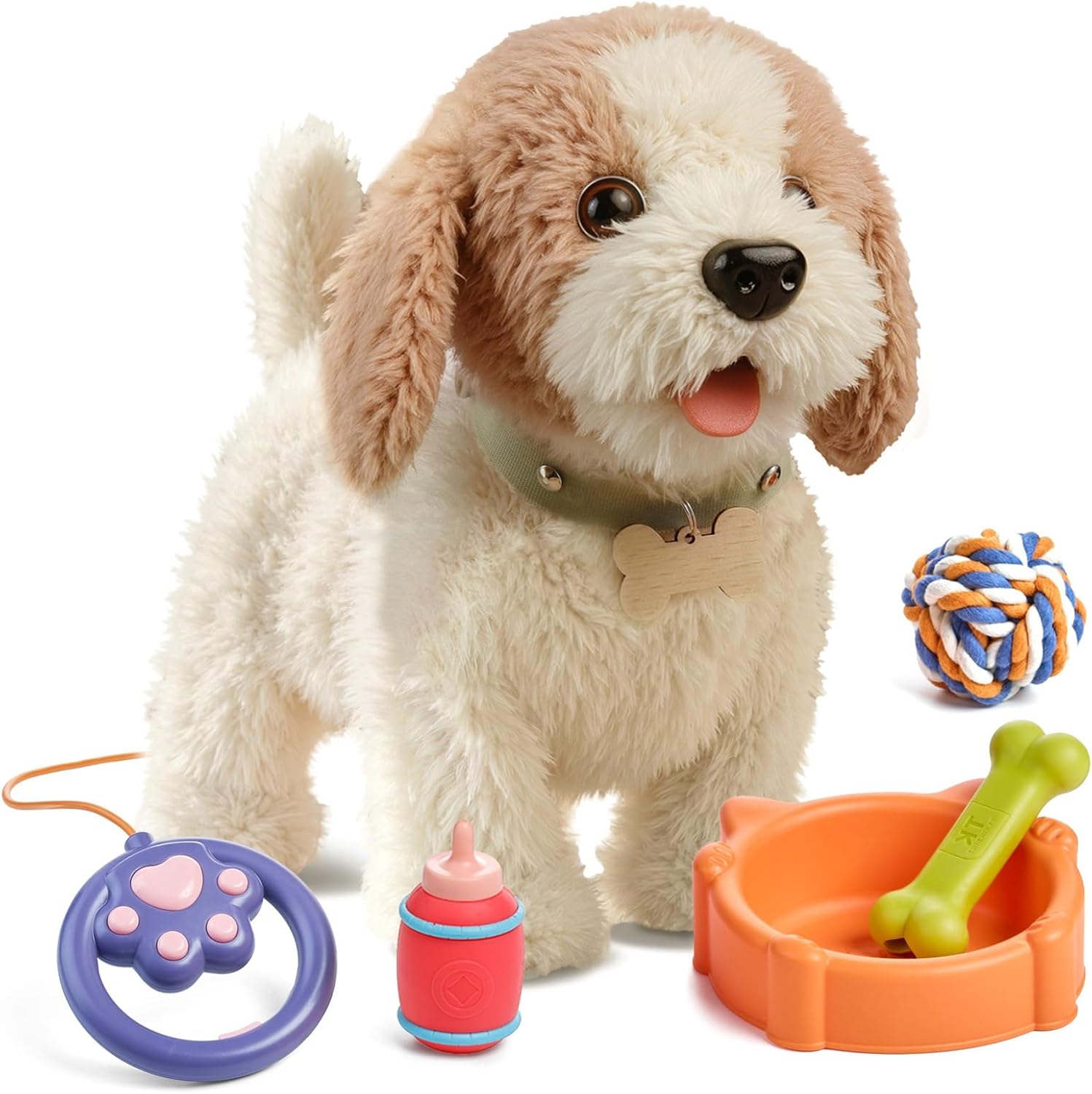 Realistic Electric Singing Toy Dog Emits Sounds Simulates Behaviors Like Walking Remotes Control Includes Accessories Electro