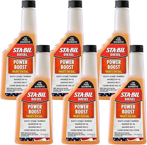 Miniatura 17 de STA-BIL Potencia diésel, de The Fuel Experts, aumenta el cetano hasta 7 números, limpia todo el sistema de combustible, trata 150 galones, 20 onzas