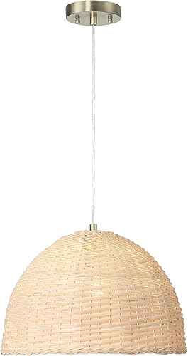 Miniatura 4 de Robert Stevenson Lighting Calypso - Lámpara de techo de metal y mimbre tejida a mano, natural