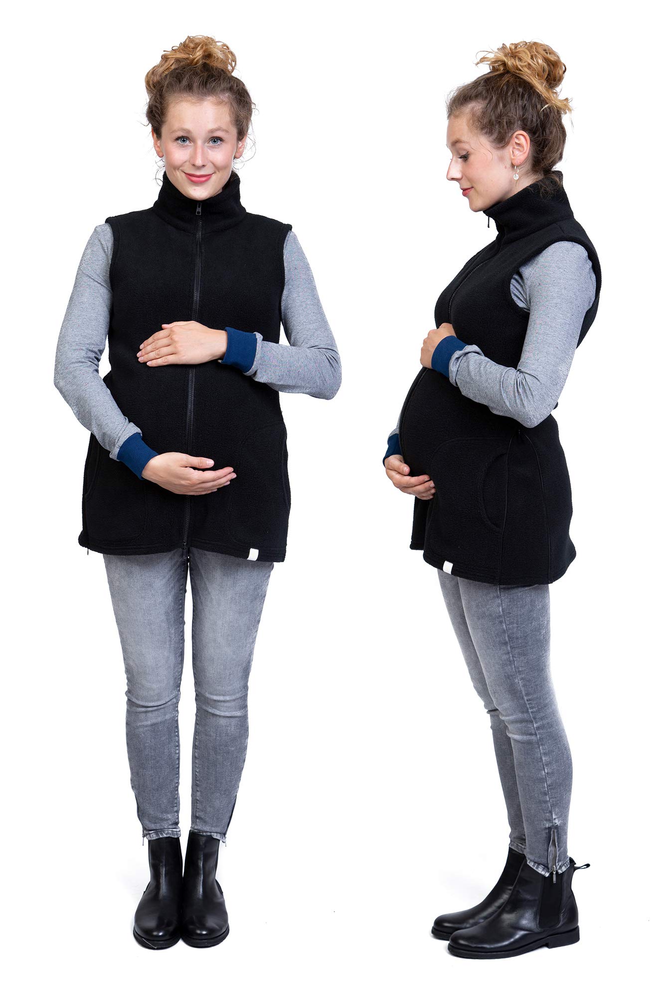 Viva la Mama - Gilet de portage 3 en 1 en polaire - Gilet d'hiver supplémentaire pour vestes de portage - RERIK