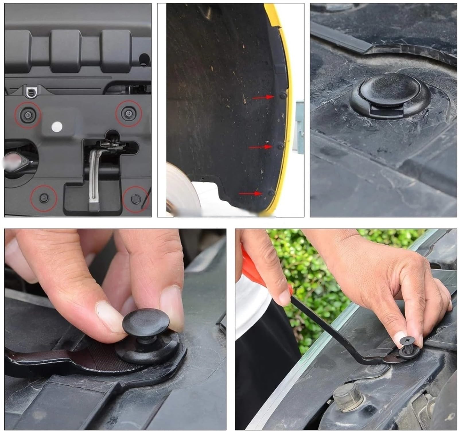 Viti e accessori 50-680 Pz Auto Clip Di Fissaggio Car Body Push Fermo Spille Rivetto Paraurti Door Trim Panel Kit Strumento Rimozione Automatica(680 Pcs with Tool)