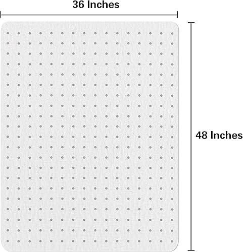 Vista 5 de Tapete redondo de plástico para silla de oficina para suelos alfombrados, tapete de piso resistente, serie ecológica con tachuelas, tapete