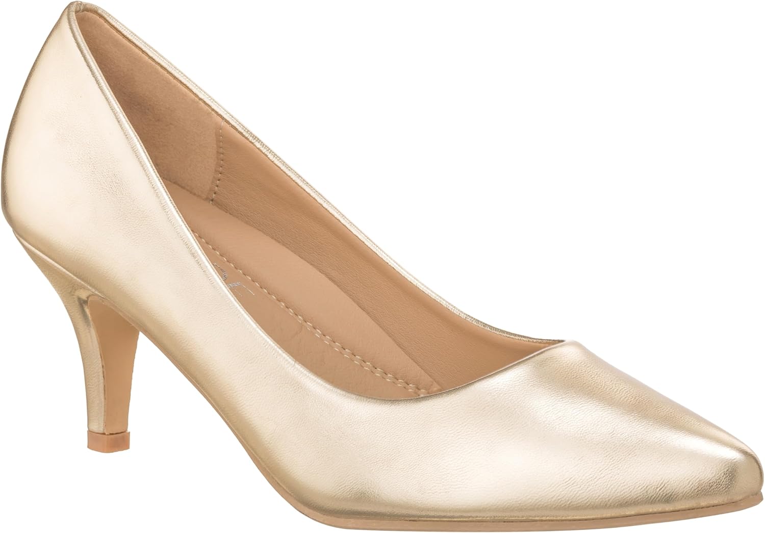 ILLUDE Classic Pointed Toe Pumps – Comfortable Low Stiletto Heel Pump Shoes – Cherry