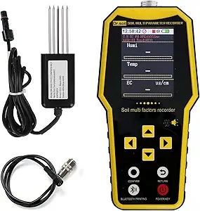 7 in 1 Soil Tester, Nitrogen Phosphorus Potassium NPK Tester, Handheld Soil PH Meter Kit, Temperature, Conductivity, Moisture, EC Meter for ​Petrochemical, Agriculture