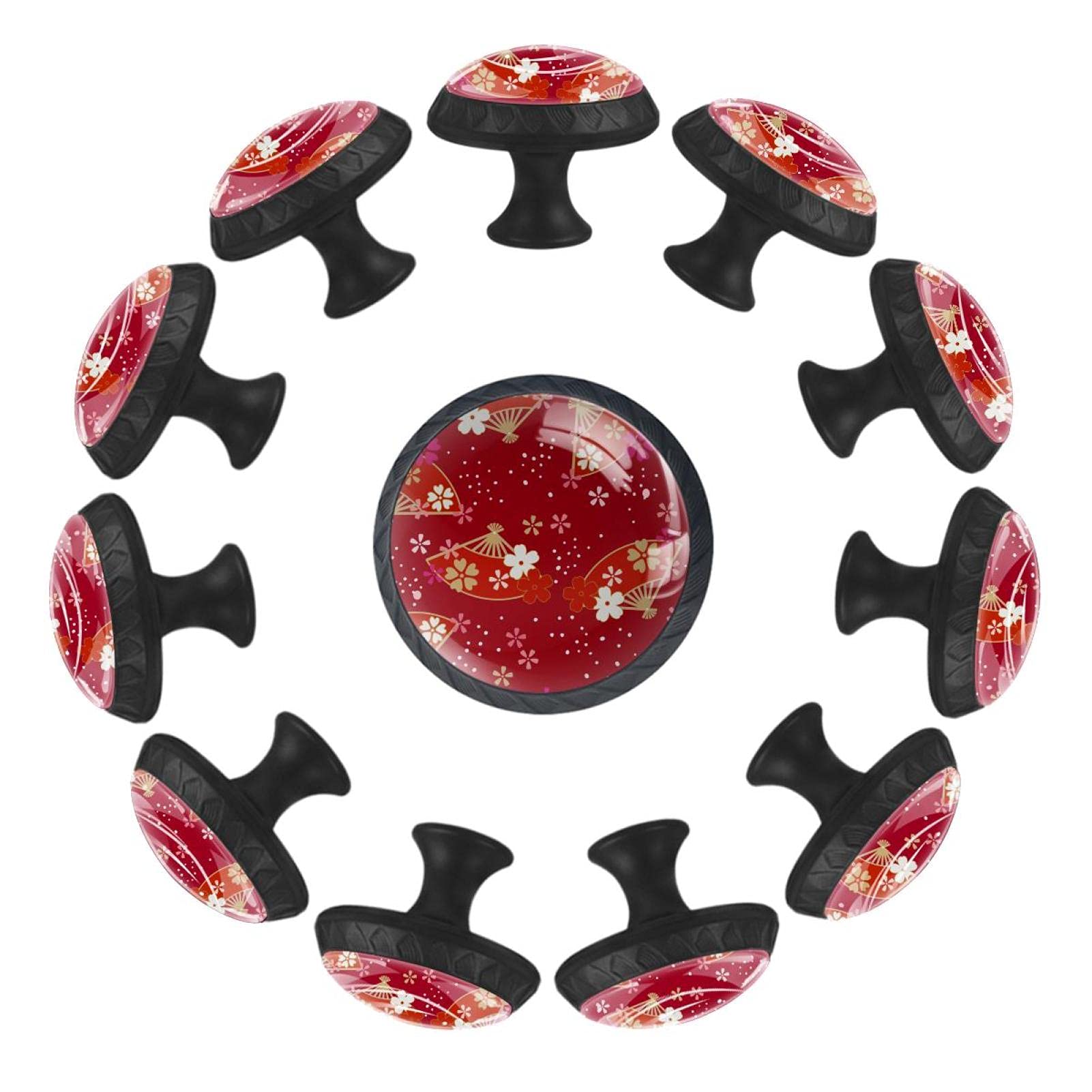 Boutons de tiroir ronds japonais 35 mm lot de 12 pour commode