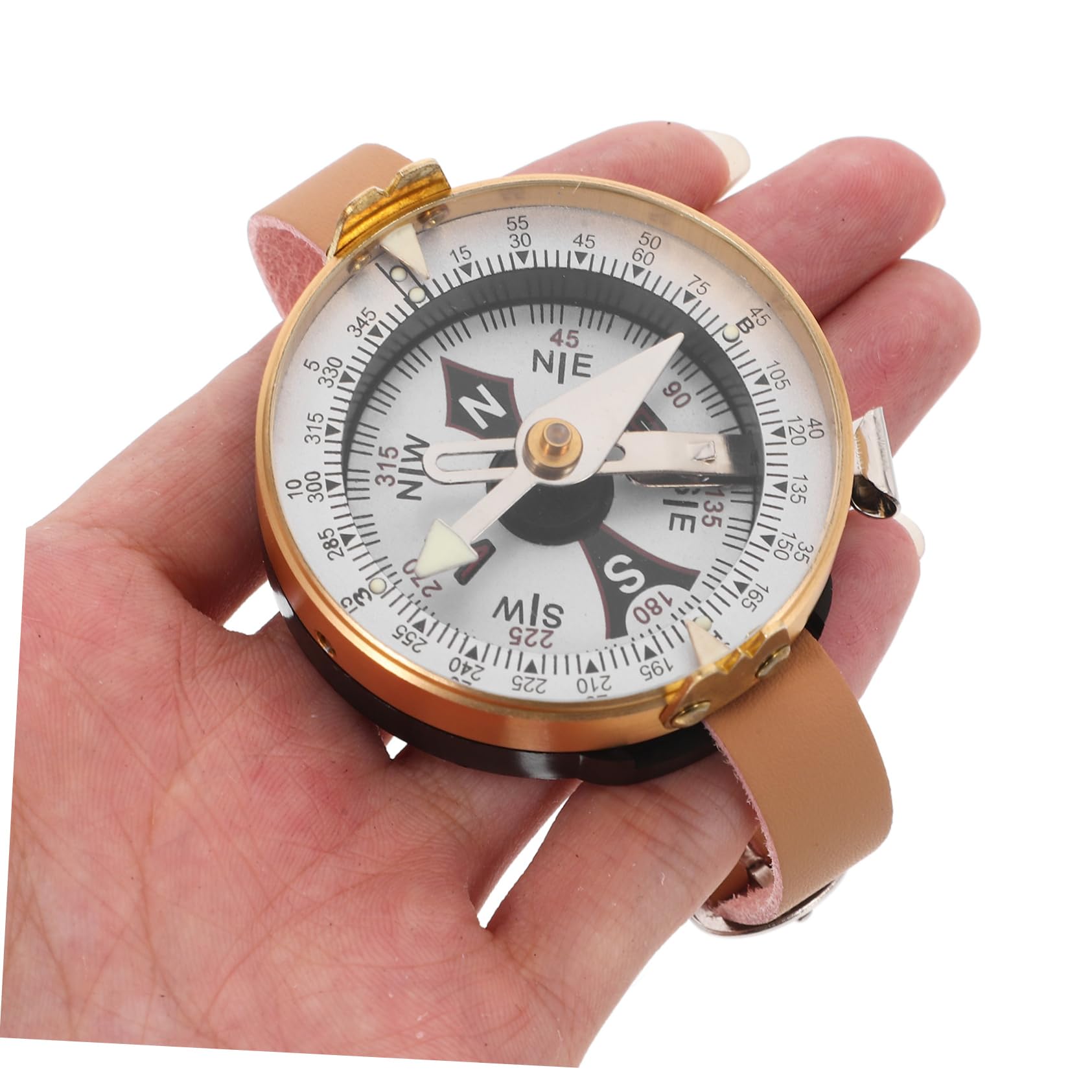 Kisangel Montre Boussole De Plein Air Tente Boussole De Randonnée Boussole D'orientation Boussole pour Les Enfants Course D'orientation Boussole Randonnée Boussole De Poche Carte Métal