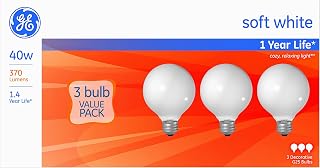 GE 40 watts G25 Globe Incandescent Bulb E26 (Medium) Soft White 3 pk