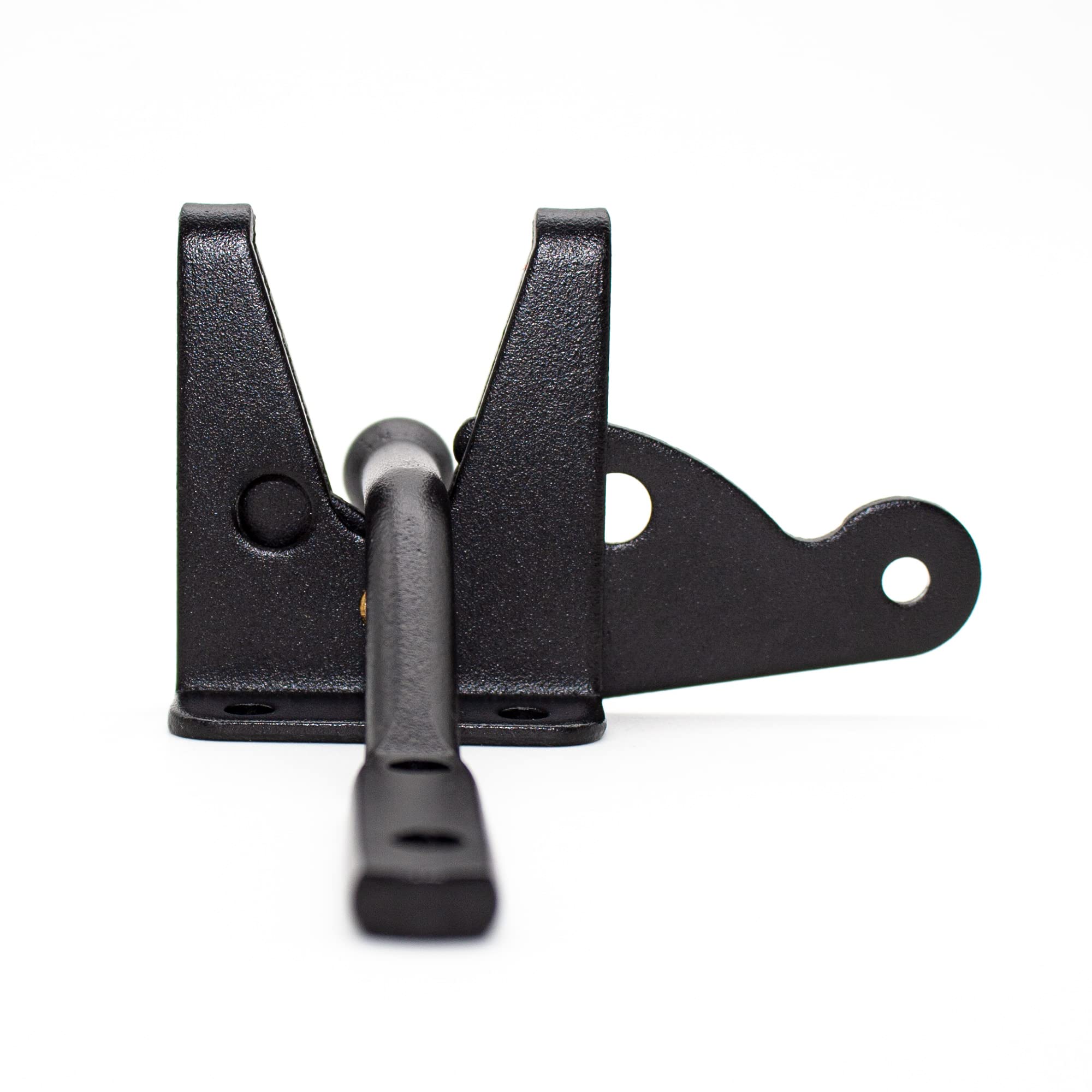 DOJA Barcelona | Kit Bisagras y Pestillo Puerta Forja | Bisagra en T 150x45x185x2,5 mm | Cerradura Puerta 48x38x58 mm | Zinc Negro | Kit Vallas para Jardin, Puertas de Madera Interior Exterior