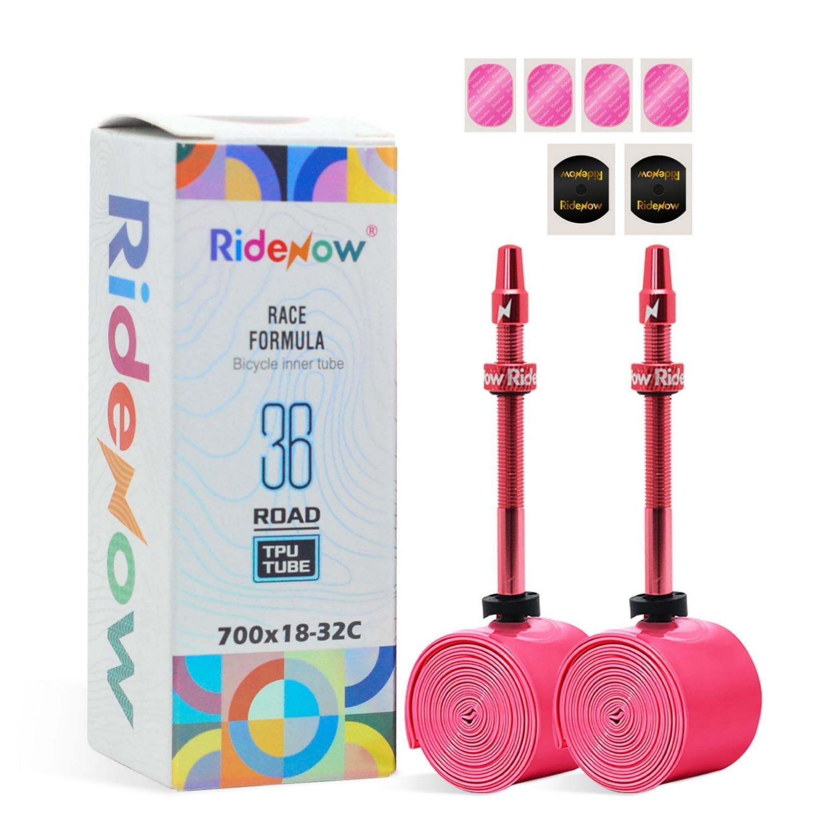RideNow Road Bike TPU Inner Tube 700 x 18C-32C, Ultralight 36g 2-Pack