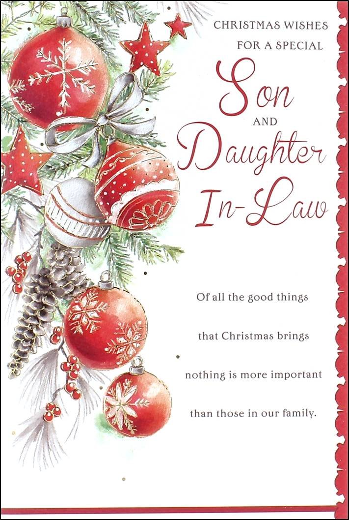 Son and Daughter-in-law Christmas Card. BY SENSATIONS.
