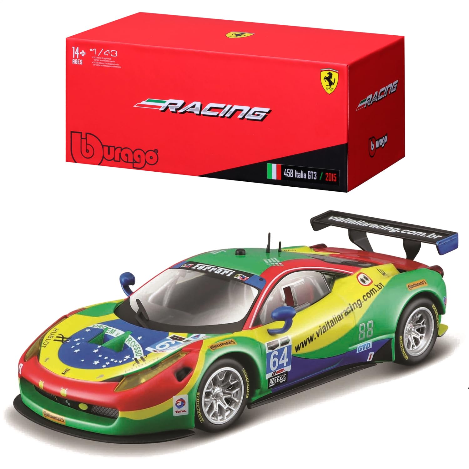 Burago MINIATURA 1/43 2015 FERRARI 458 ITALIA GT3 RACING | Amazon