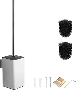 BGL 304 Stainless Steel Wall-Mounted Square Toilet Brush Holder chrome